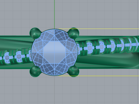 373 Ring with stones 3Dプリントモデル