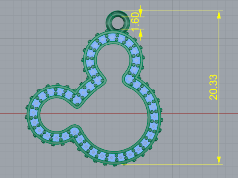 374 Pendant mickey mouse Model do druku 3D