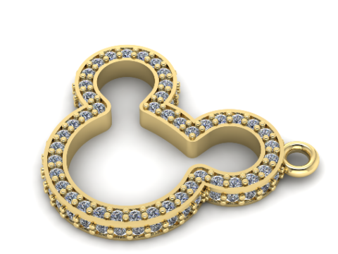 374 Pendant mickey mouse Model do druku 3D
