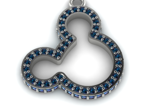 374 Pendant mickey mouse Model do druku 3D