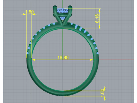 375 Beautiful ring 3D Print Model