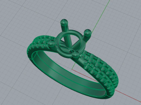 375 Beautiful ring 3D Print Model
