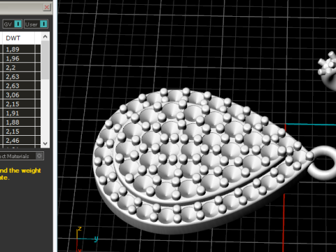 376 Pendant in the shape of a drop 3D Print Model