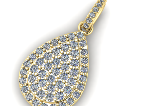 376 Pendant in the shape of a drop 3D Print Model
