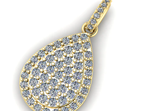 376 Pendant in the shape of a drop 3D Print Model