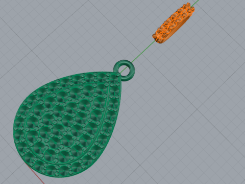 376 Pendant in the shape of a drop 3D Print Model