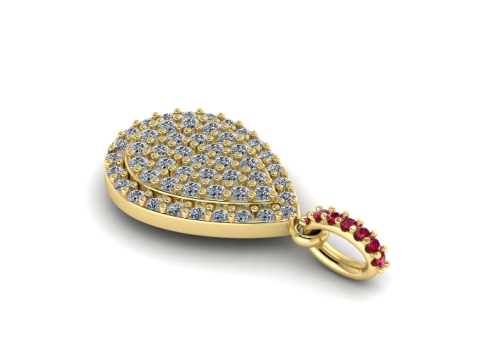 376 Pendant in the shape of a drop 3D Print Model