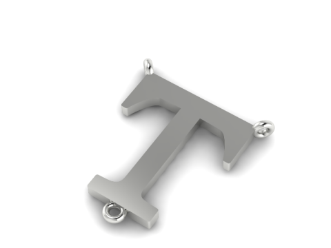 378 Pendant in the shape of the letter T 3D Print Model