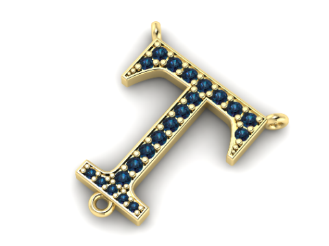 378 Pendant in the shape of the letter T 3D Принт Модель