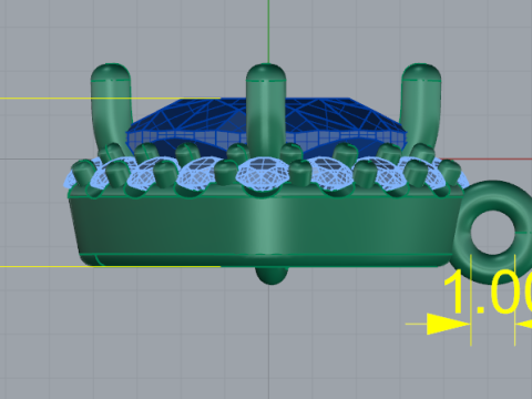 379 Pendant with stones Modelo de Impressão 3D