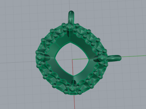 379 Pendant with stones Modelo de Impressão 3D