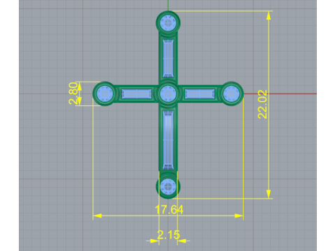 381 Pendant cross 3D Print Model
