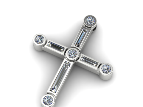 381 Pendant cross 3D Print Model