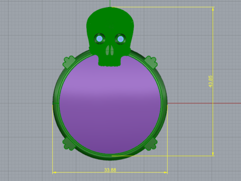 382 Pendant skull 3Dプリントモデル