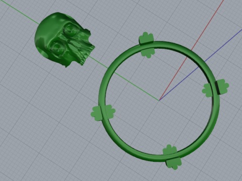 382 Pendant skull 3Dプリントモデル