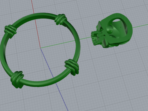 382 Pendant skull 3Dプリントモデル