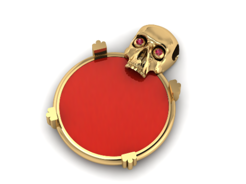 382 Pendant skull 3Dプリントモデル