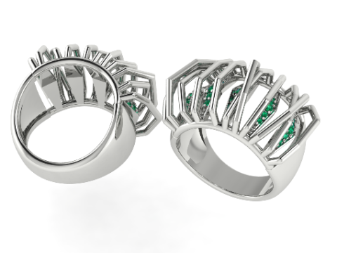 383 Beautiful ring Model Cetak 3D