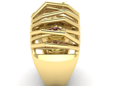 383 Beautiful ring Model Cetak 3D