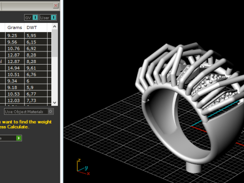 383 Beautiful ring Model Cetak 3D
