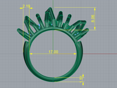 383 Beautiful ring Model Cetak 3D