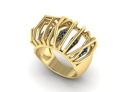 383 Beautiful ring Model Cetak 3D