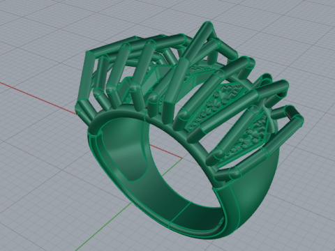 383 Beautiful ring Model Cetak 3D