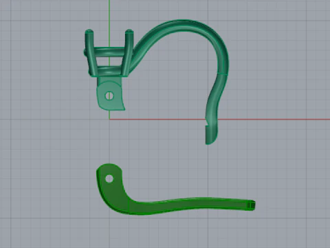 384 Earrings with one stone 3D Print Model