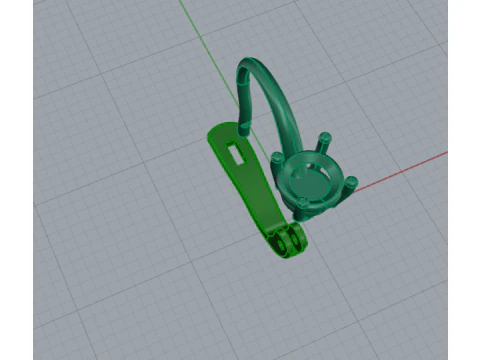 384 Earrings with one stone 3D Print Model