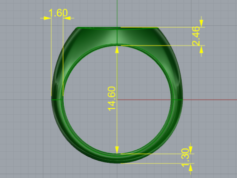 385 Mens ring without stones Modello di stampa 3D