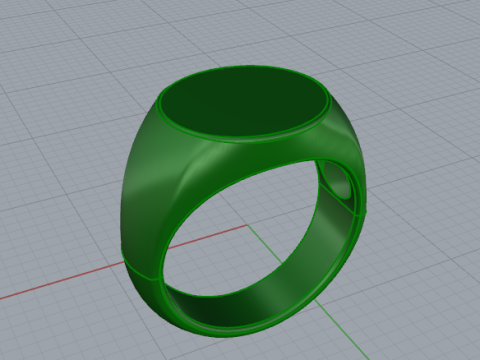385 Mens ring without stones Modello di stampa 3D