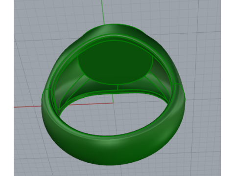 385 Mens ring without stones Modello di stampa 3D