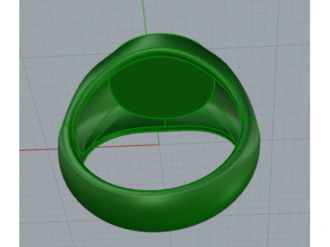 385 Mens ring without stones 3D Print Model