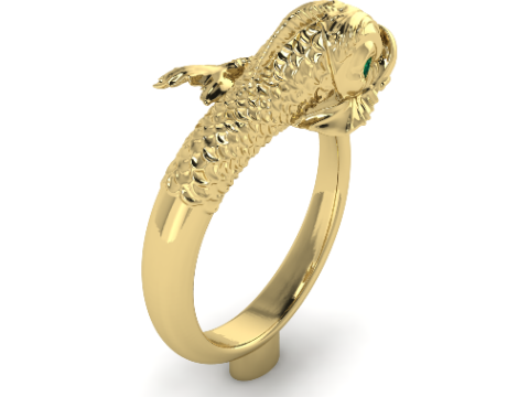 387 Ring Fish 3D Print Model