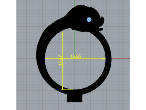 387 Ring Fish 3D Print Model