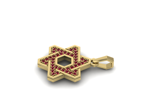 389 Pendant star of David Modèles 3D en vedette