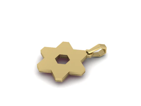 389 Pendant star of David 3D Print Model