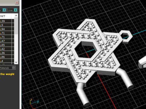 389 Pendant star of David 3D Print Model