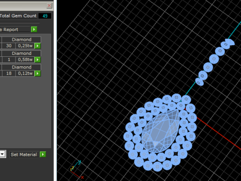 391 Pendant with stones Model Cetak 3D