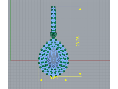 391 Pendant with stones Model Cetak 3D