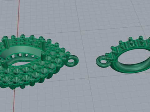 391 Pendant with stones Model Cetak 3D