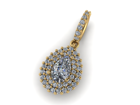 391 Pendant with stones Model Cetak 3D