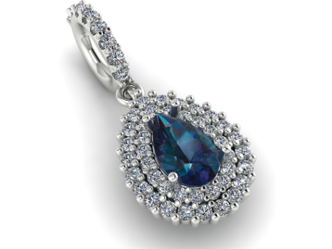391 Pendant with stones Model Cetak 3D