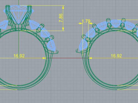 392 Female ring Model do druku 3D