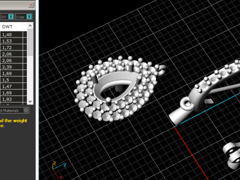 393 Earrings with stones Modello di stampa 3D