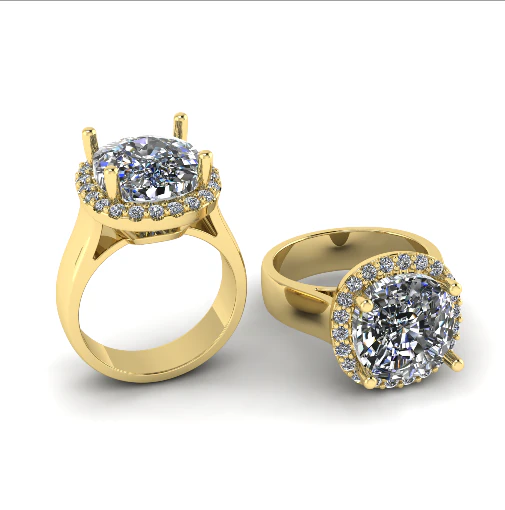 393 Earrings with 394 395 Ring with a large stone 3D Print Model .c4d .max .obj .3ds .fbx .stl .blend 