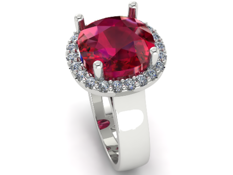 393 Earrings with 394 395 Ring with a large stone 3D 打印模型