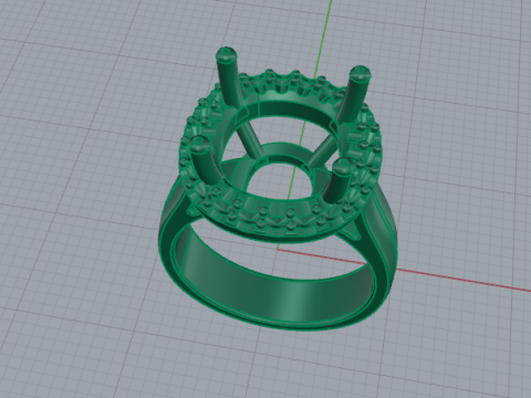 393 Earrings with 394 395 Ring with a large stone 3D 打印模型
