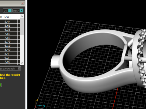393 Earrings with 394 395 Ring with a large stone 3D 打印模型