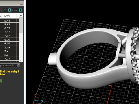393 Earrings with 394 395 Ring with a large stone 3D Print Model